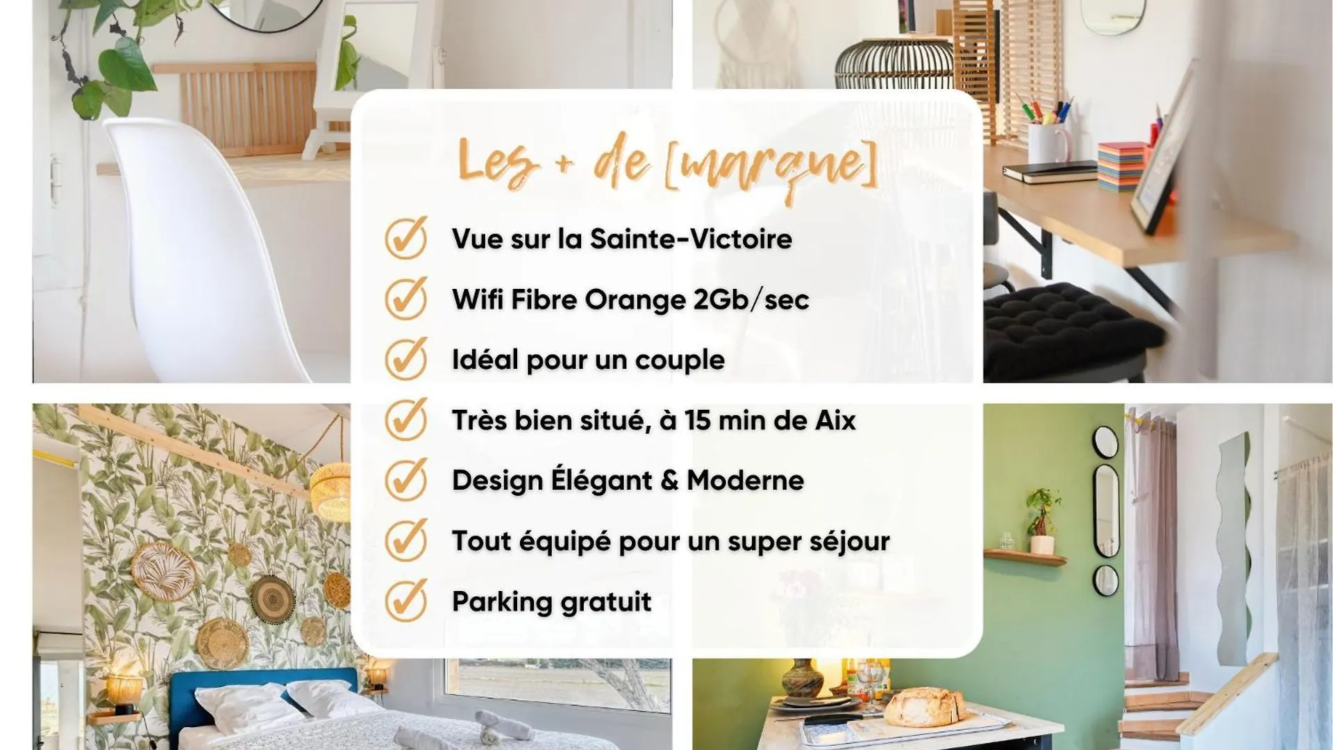 Maya L Studio L Super Wifi & Parking Gratuit L Vue Panoramique Sainte-Victoire Aix-en-Provence